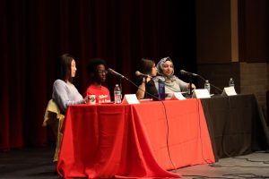 Senior Khuluc Yang, juniors Mark Sinyigaya, Shahd Abouhekel and freshman Ariam Mussiel speak about being first generation citizens. This forum helped students understand what first generation students go through on a day to day basis.  