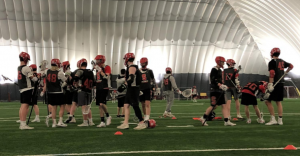 Last seasons boys lacrosse team practices at the St. Croix Recreation Center. Due to coronavirus, practices are currently postponed.