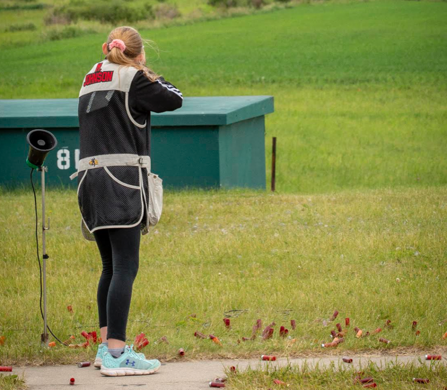 Eighth grader Melanie Johnson shoots at the Alexandria State Championship in 2019, held by MSHSL. This years championship is currently scheduled for June 8 through 16.