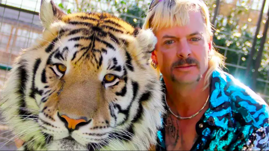 Joe Exotic with one of his tigers. Exotic has recently gone to prison on murder for hire charges.