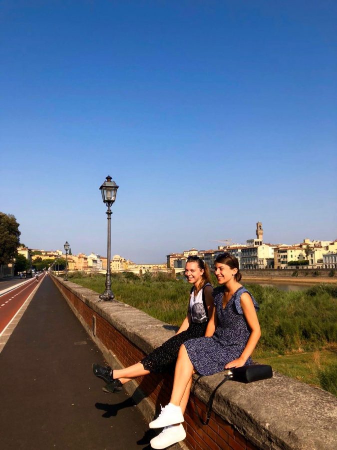 Nichols and one of her classmates in Florence, Italy. After COVID-19 started spreading, they were sent home from studying abroad.