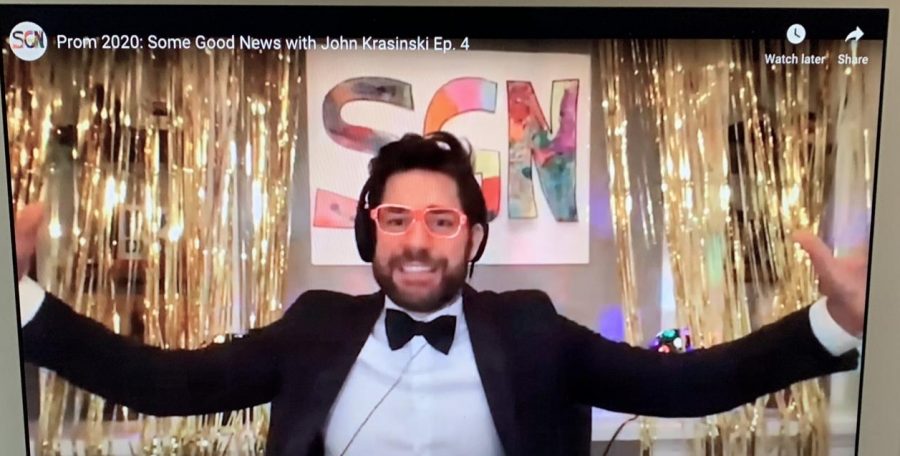John Krasinski hosted a virtual prom for the class of 2020. He played music and had celebrities join in too. People could live stream the prom or watch it later on youtube. 
