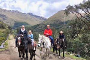 Brandon Maxwell, Amanda Maxwell, along with their children Owen and Amani Maxwell. This was taken while the family was horseback riding through the hills of Ecuador the past year.