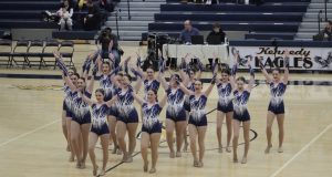 The Chevals dance team at their competition last year, which was hosted by Kennedy high school. They are still waiting for details surrounding this season to be determined.