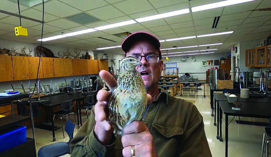 Science teacher Andrew Weaver inspiries a character in the movie Clouds. He also heads the Raptor program at SAHS. 