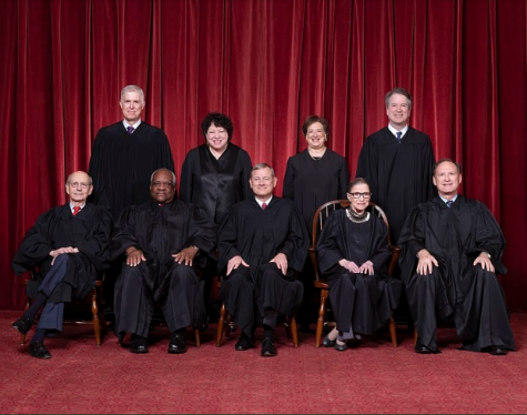 The previous Supreme Court Justices on Nov. 30, 2018. In the front row, second from the right is Ruth Bader Ginsburg who passed away recently. Her seat is waiting to be filled. Front row L-R: Justices Stephen G. Breyer and Clarence Thomas, Chief Justice John G. Roberts Jr., Justices Ruth Bader Ginsburg and Samuel A. Alito. Back row L-R: Justices Neil M. Gorsuch, Sonia Sotomayor, Elena Kagan, and Brett M. Kavanaugh.