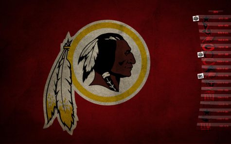 This is an image of former NFL team logo Washington Redskins. The team has now changed their logo and their name to the Washington Football Team.