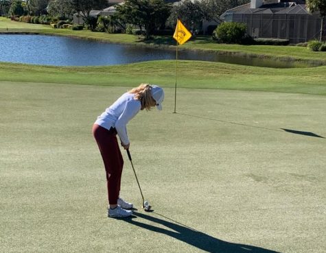 This photo was taken this past winter when Caroline was playing at Veranda Golf Course in Florida. 