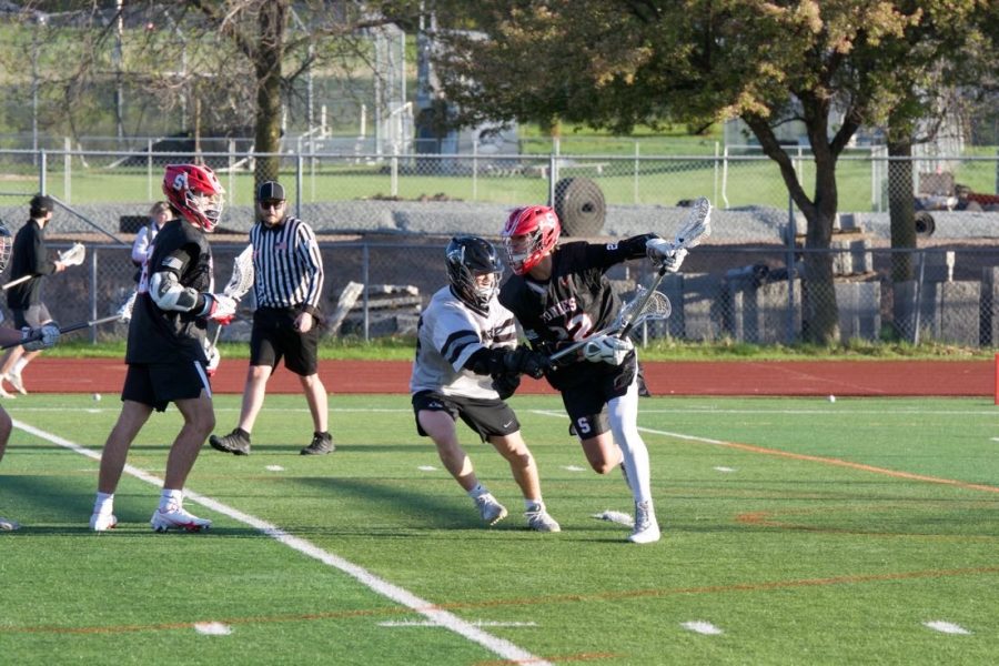 The Varsity Boys Lacrosse team were facing the Roseville raiders on Friday, May 7th. The boys won that game making their record 12 wins and two losses.