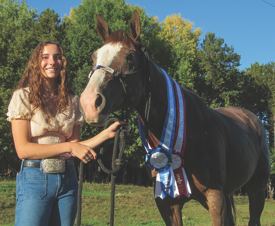 Junior Alison Bergmann, with the horse that made her the World Champion.