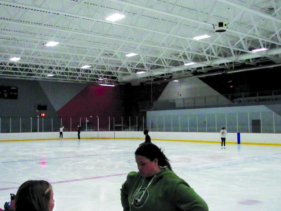 The Girls Varsity Figure Skating team practices at the St. Croix Recreation Center. This is where the team is at 6 am every Saturday. 