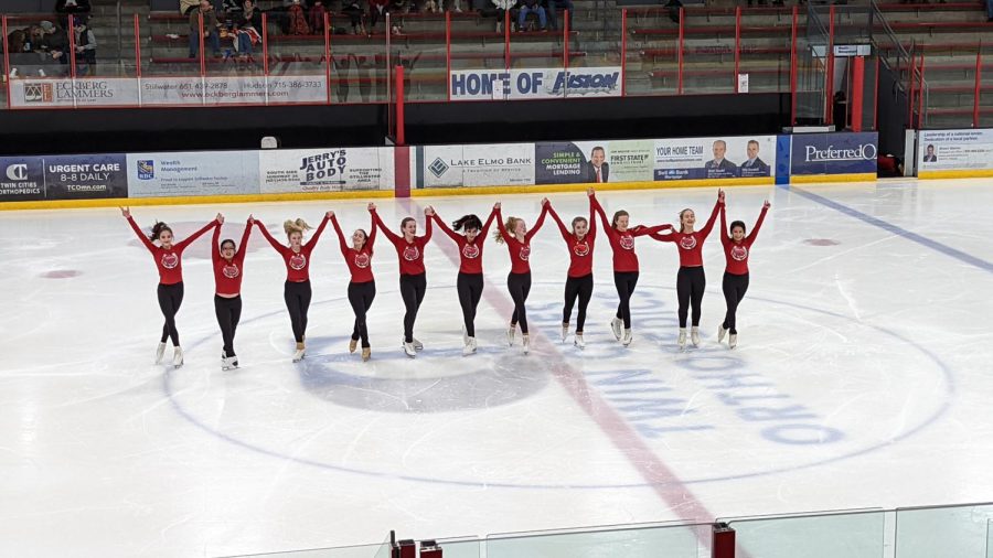 On+Jan.+25%2C+varsity+skaters+finished+out+their+final+performance+for+the+2021-2022+season+at+the+boys+hockey+game+against+East+Ridge.+The+team+had+their+first+group+of+seniors+graduating+since+2020.+