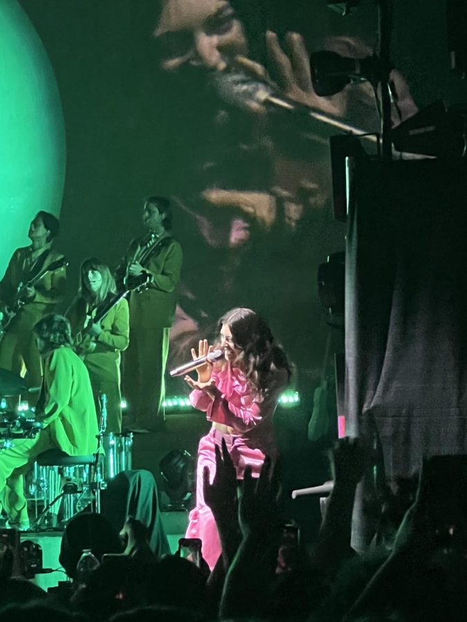 Singer Lorde performs to the crowd, at the Armory on April 25. She and her band perform Buzzcut Season, a song from her second album Melodrama.