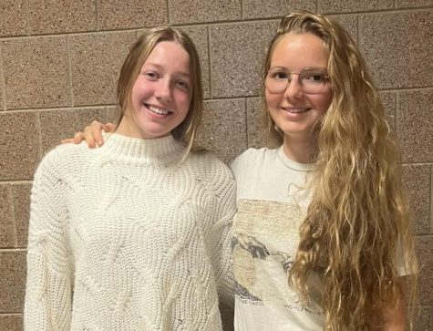 Seniors Eva Stafne and Jocelyn McBride qualify for the National Merit Scholarship.