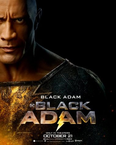 The Black Adam movie poster. Featuring character Black Adam, played by Dwayne Johnson.