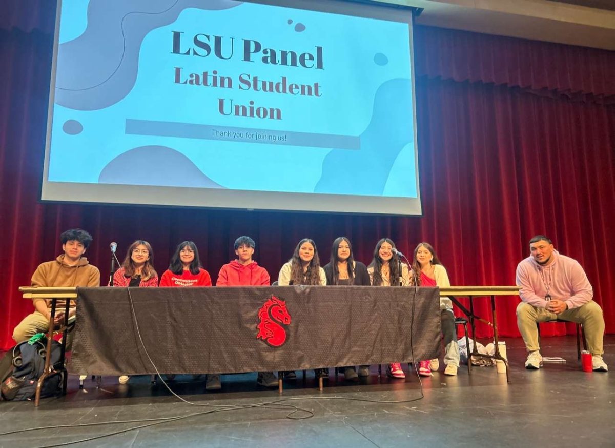 The+Latino+Student+Union+speaks+out+on+Feb.+14+during+BLAST+week%2C+on+their+behalf+of+the+challenges+going+on+around+the+community+and+school.+LSU+tries+to+better+our+community+and+have+students+of+Latino+culture+speak+out+about+what+they+face+in+the+community+and+schools.