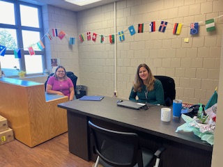 Community Engagement Specialists Nelly Ross and Sandy Cortez prepare for their day. Nelly Ross continues to work at the same position, but a different district this year.
