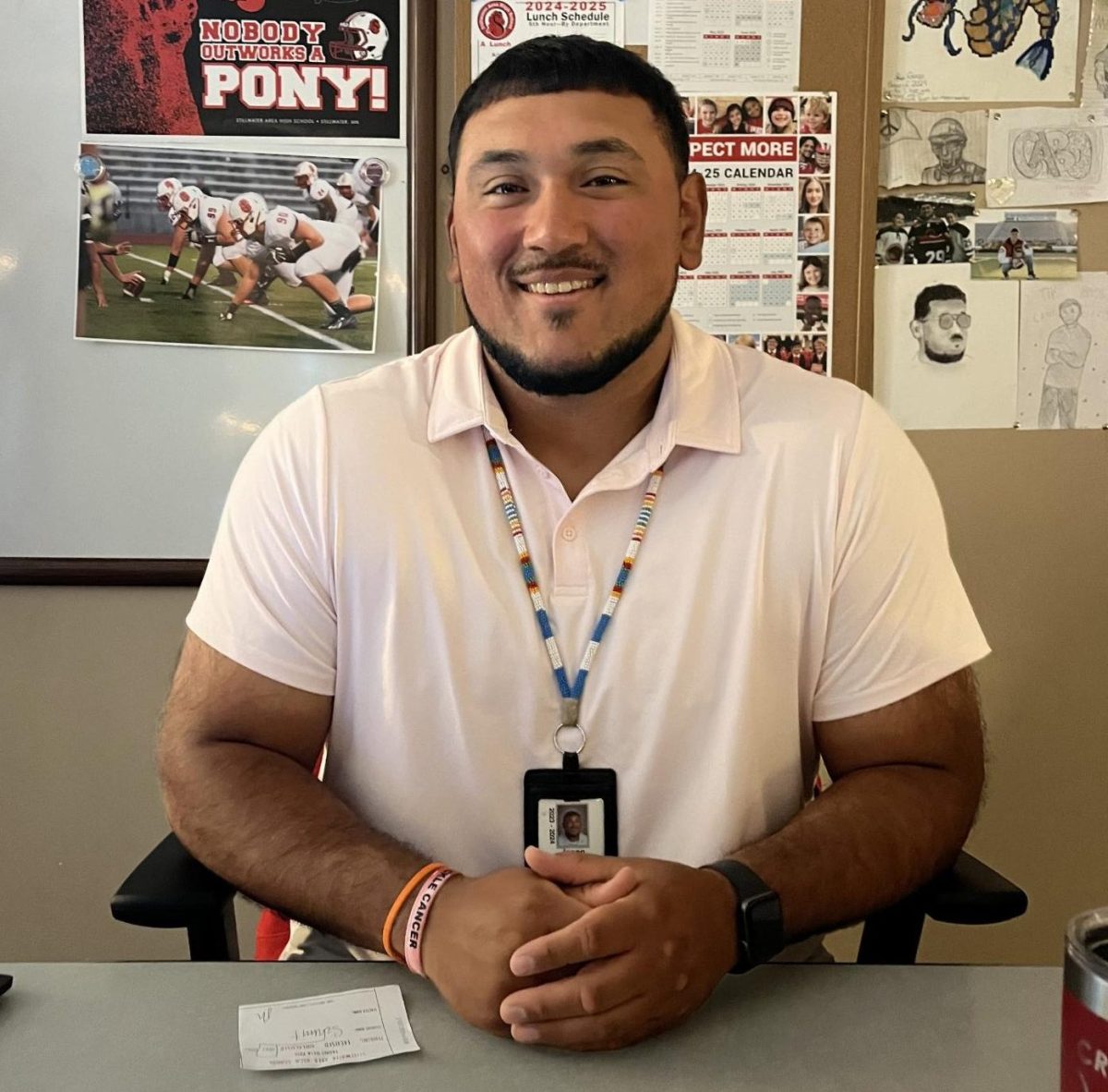 History teacher Jason Caballero is the supervisor of the Play for Green Club. Caballero helps senior Matthew Evinston and senior Claire Rolf with the meetings and supports them with their ideas. 