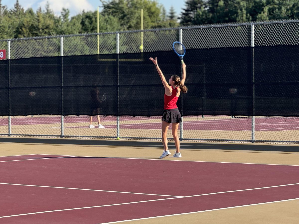 11th grade varsity player Lydia White shares that her passion for tennis started when she was in 7th grade. White enjoyed the sport so much that she decided to continue playing because she enjoyed building skills and making friends. “My favorite part about being on the tennis team is the friendships I have made while on it,” White said.
#girlstennis #varsitytennis #teamwork #positivementality #success