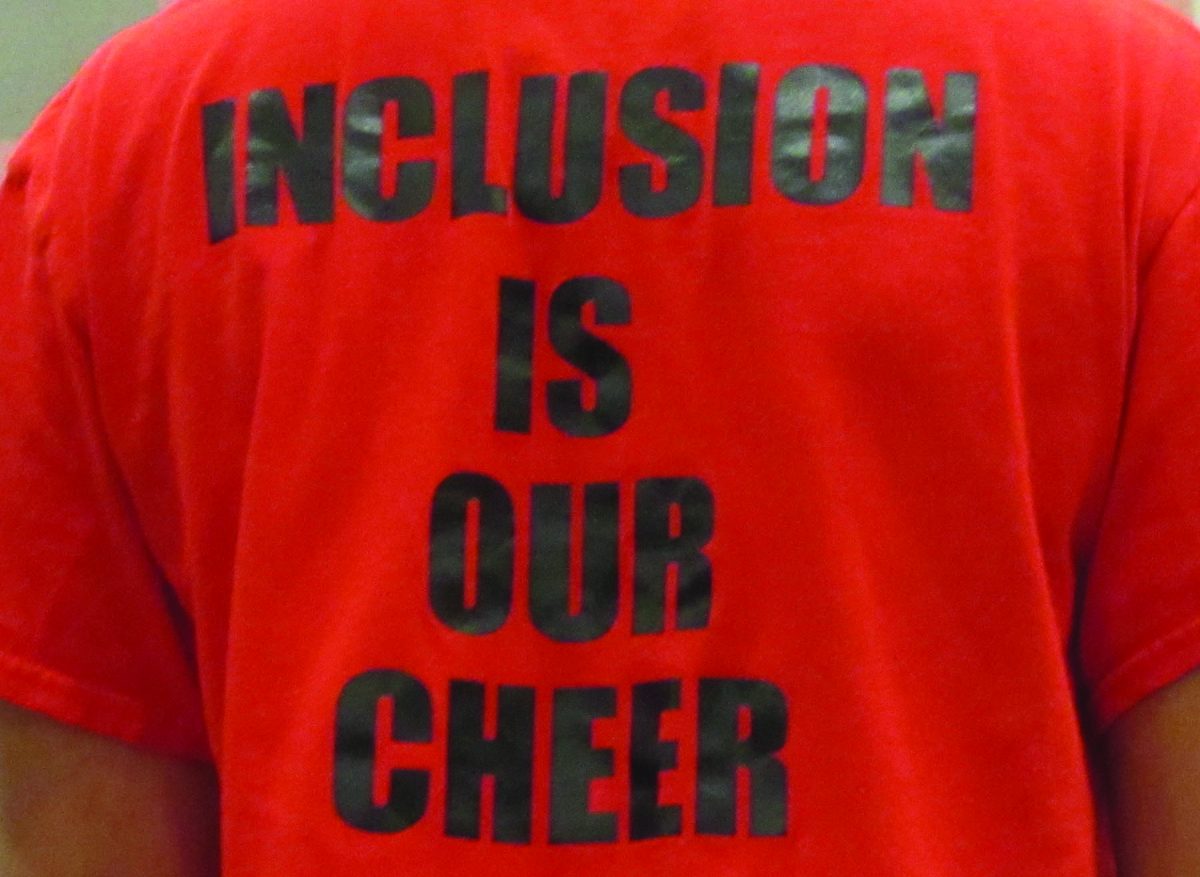 Inclusion is our key, this is the motto of the cheer squad. Everyone on the cheer squad believes that everyone should get a fair shot at doing what they love.  