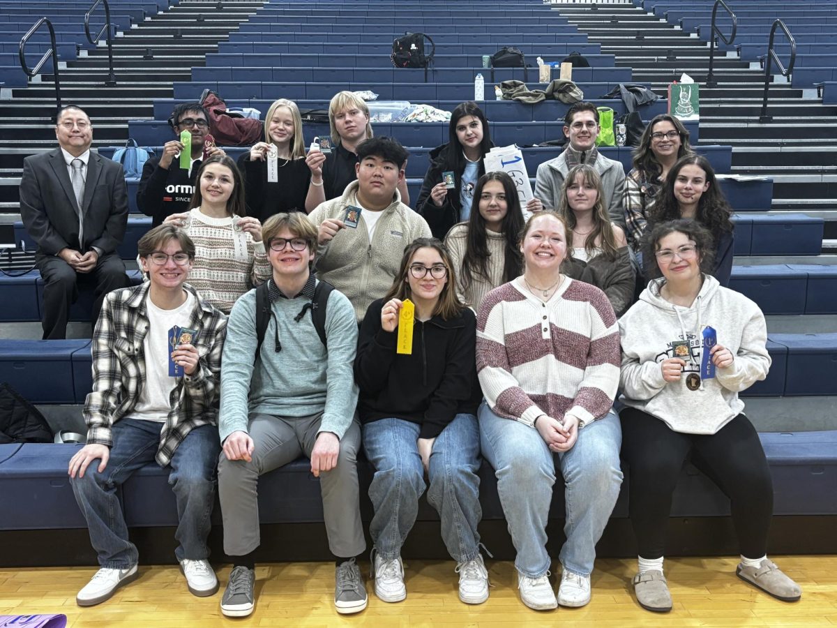 The Speech team after winning in a tournament. This year is looking to be a good year even if they are rebuilding. 