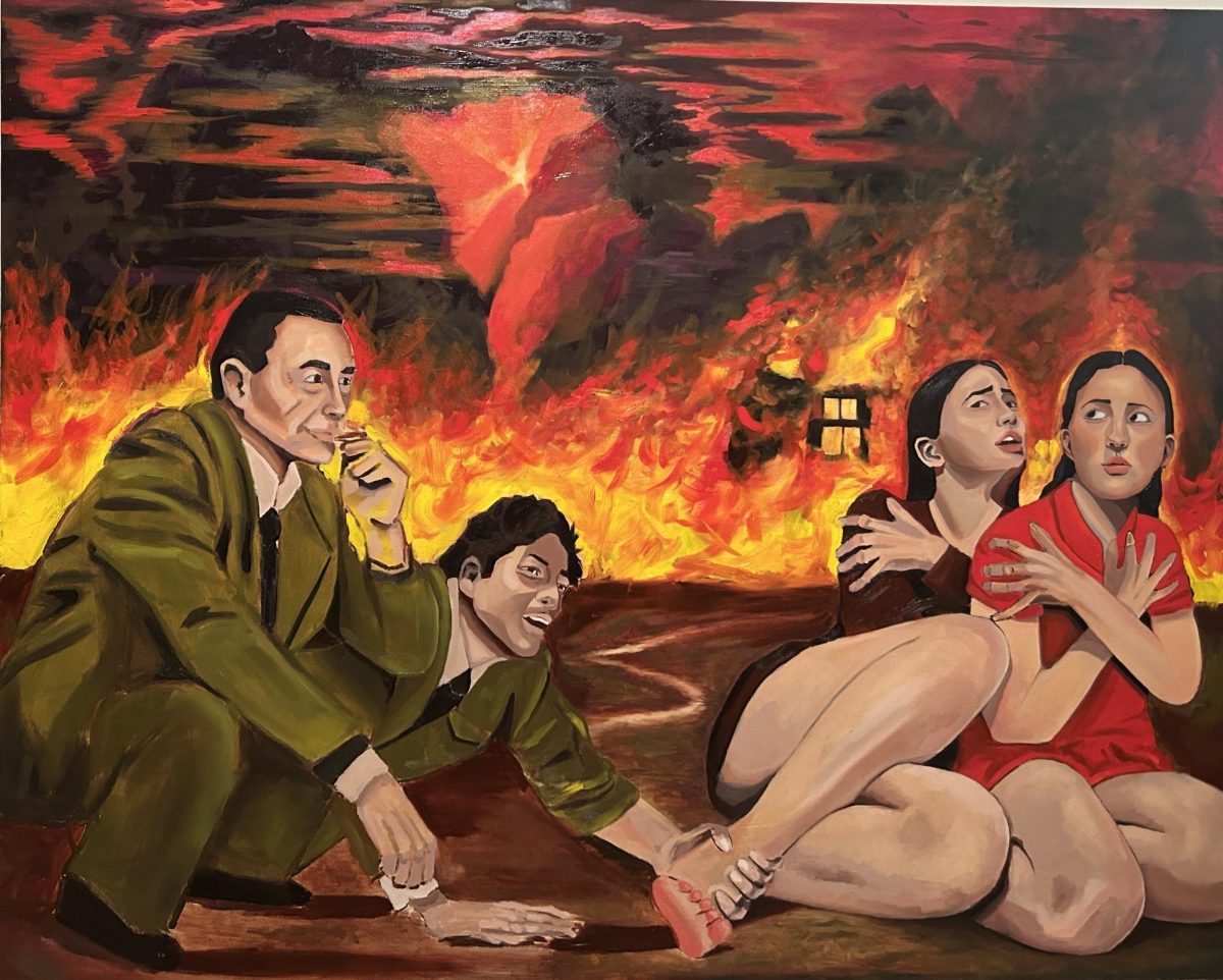 Senior Emma Mahon won first place in the senior division for painting at the DaVinci Fest on Jan. 25. Her painting is called "The Invasion of Nanking."