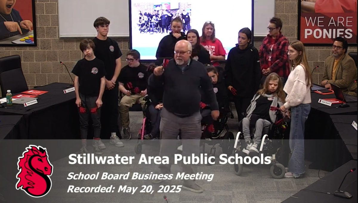 Unified Band members get recognized by the school board on May 20 for their commitment to inclusion. Performing a short rendition of "We Will Rock You" they got the board members clapping along.