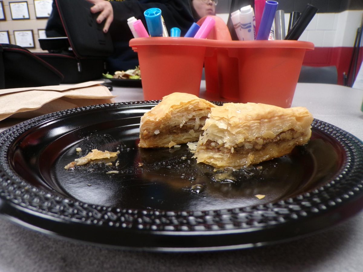 this sweet dessert was a perfect mixture of sweet and salty. the layers were perfectly voted in carmel 