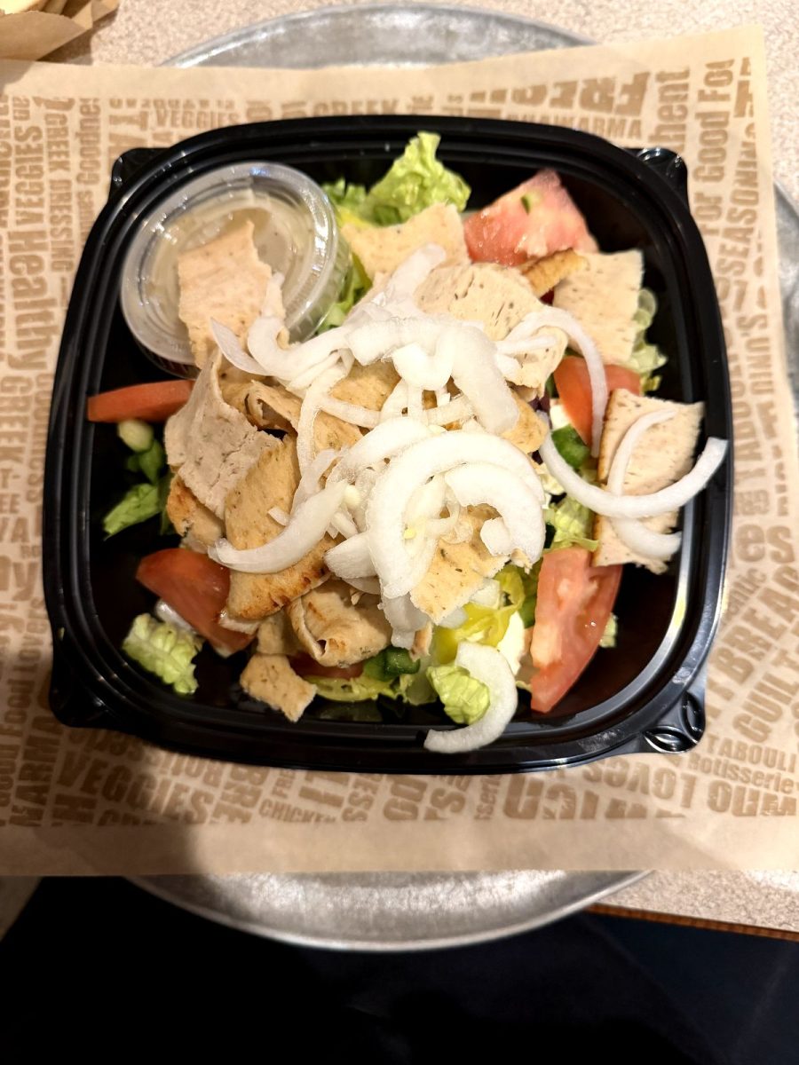 This fresh, crunchy salad contains savory mixed meat, juicy tomatoes, and powerful garlic olives. The portioning is spectacular with each bite urging you to take another.
