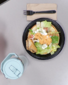The gyro stands out for its bold seasoning and fresh toppings. Wrapped tightly in warm pita, it delivers a satisfying mix of flavor and textures in every bite.