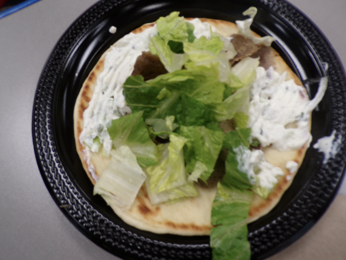 The creamy tzatziki adds a cool, garlicky finish to every gyro.

