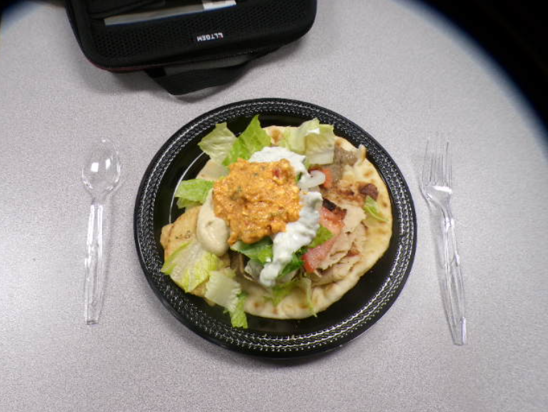 This dish shows the balance within the utensils and brings the dish to light. This enhances the flavors within its appealing tasty creamy sauces. The asymmetrical placing of food shows the tender and spicy, creamy, milky seasoned diversity.