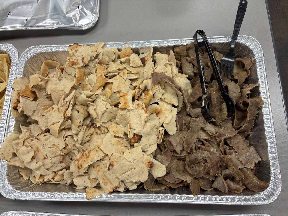 The lamb and chicken prepared to a T. They are flavorful and tender making a delightful protein addition to your gyro.