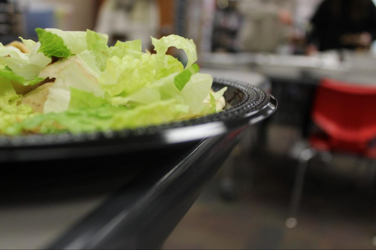 Juicy, crisp lettuce leaves curl around the tender chicken showing a natural and fresh, vibrant color. The textures make each bite look crunchy, soft and full of flavor. 